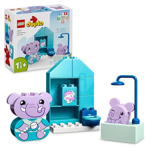 LEGO DUPLO Alltagsroutinen: Baden, Lernspielzeug für Kleinkinder ab 1 ½ Jahren, mit 2 Elefanten-Figuren für Rollenspiele, Spielzeug zur körperlichen Hygiene und Töpfchentraining 10413 LEGO DUPLO Alltagsroutinen: Baden, Lernspielzeug für Kleinkinder ab 1 ½ Jahren, mit 2 Elefanten-Figuren für Rollenspiele, Spielzeug zur körperlichen Hygiene und Töpfchentraining 10413 von LEGO