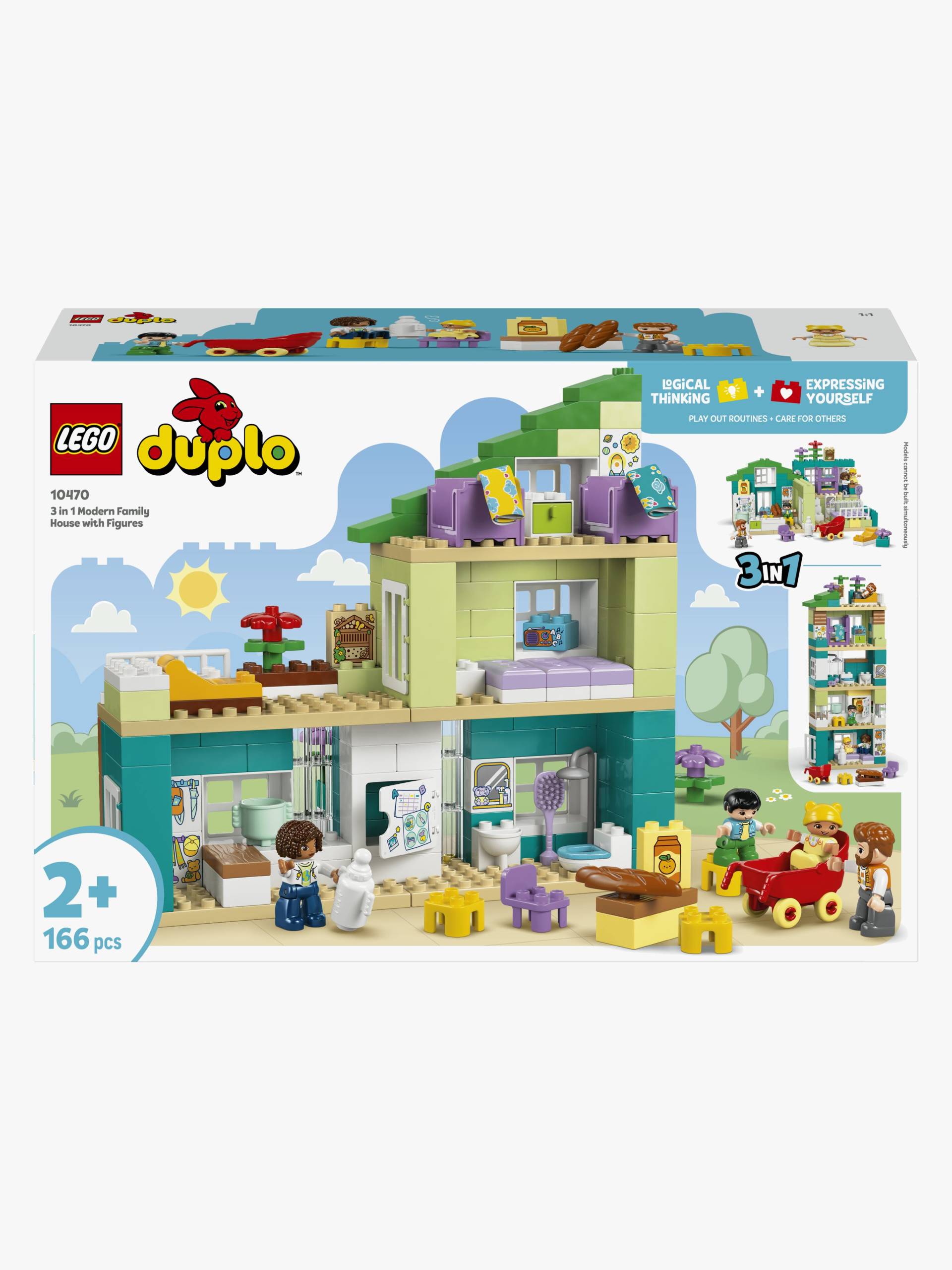LEGO DUPLO Town 10470 Modernes Familienhaus mit Figuren – 3-in-1-Set von LEGO