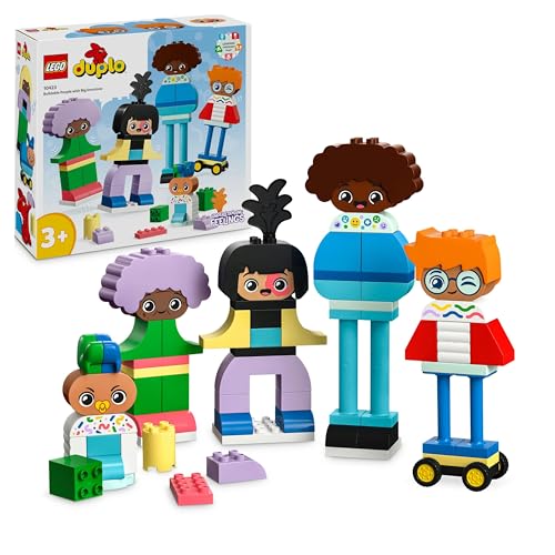 LEGO DUPLO Town Baubare Menschen mit großen Gefühlen, Lernspielzeug für Kinder ab 3 Jahren, enthält 5 Figuren mit 10 Gesichtern für Rollenspiele, 71 Steine zum Kombinieren und Gestalten 10423 LEGO DUPLO Town Baubare Menschen mit großen Gefühlen, Lernspielzeug für Kinder ab 3 Jahren, enthält 5 Figuren mit 10 Gesichtern für Rollenspiele, 71 Steine zum Kombinieren und Gestalten 10423 von LEGO