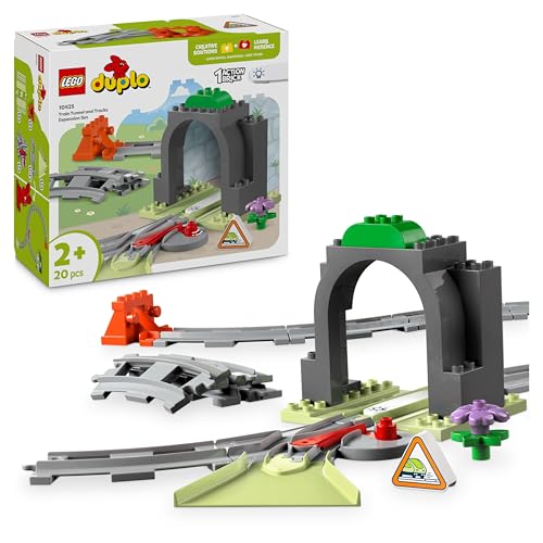LEGO DUPLO Town Eisenbahntunnel und Schienen – Erweiterungsset, Geschenk für Kleinkinder, fördert die Fingerfertigkeit, Spielset für Fahrzeugfans ab 2 Jahren, kreatives Lernspielzeug 10425 LEGO DUPLO Town Eisenbahntunnel und Schienen – Erweiterungsset, Geschenk für Kleinkinder, fördert die Fingerfertigkeit, Spielset für Fahrzeugfans ab 2 Jahren, kreatives Lernspielzeug 10425 von LEGO