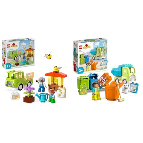 LEGO DUPLO Town Imkerei und Bienenstöcke, Lernspielzeug & DUPLO Recycling-LKW Müllwagen-Spielzeug, Lern- und Farbsortier-Spielzeug LEGO DUPLO Town Imkerei und Bienenstöcke, Lernspielzeug & DUPLO Recycling-LKW Müllwagen-Spielzeug, Lern- und Farbsortier-Spielzeug von LEGO