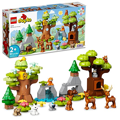 LEGO DUPLO Wild Animals of Europe 10979 - Vorschul-Lernspielzeug für Kleinkinder ab 2 Jahren mit Hirsch, Bär, Fuchs Wald Tierfiguren von LEGO