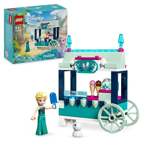 LEGO Disney Frozen Elsas Eisstand, Eiscreme-Spielzeug für Kinder mit Prinzessin Elsa-Puppe und Mini-Schneemann, Set zum Film Die Eiskönigin, spontanes Geschenk für Mädchen und Jungen ab 5 Jahren 43234 von LEGO