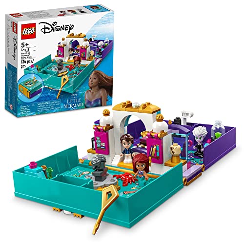 LEGO Disney The Little Mermaid Story Book 43213 Lustiges Spielset mit Arielle, Prinz Eric und Ursula Mikro-Puppe, Disney Princess Spielzeug, Geburtstagsgeschenk für Kinder und Fans ab 5 Jahren LEGO Disney The Little Mermaid Story Book 43213 Lustiges Spielset mit Arielle, Prinz Eric und Ursula Mikro-Puppe, Disney Princess Spielzeug, Geburtstagsgeschenk für Kinder und Fans ab 5 Jahren von LEGO