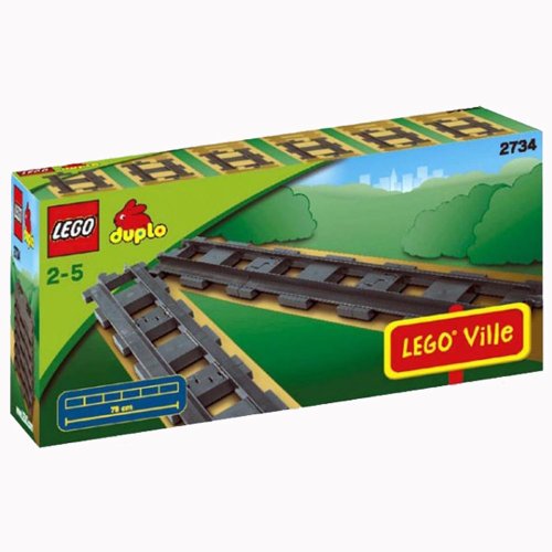 LEGO Duplo Eisenbahn 2734 - 6 gerade Duplo Schienen LEGO Duplo Eisenbahn 2734 - 6 gerade Duplo Schienen von LEGO