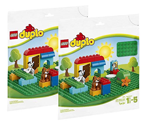 LEGO Duplo Große Platte grün 38,1 cm x 38,1 cm 2304 Kreativ Spielzeug (2 Stück) von LEGO
