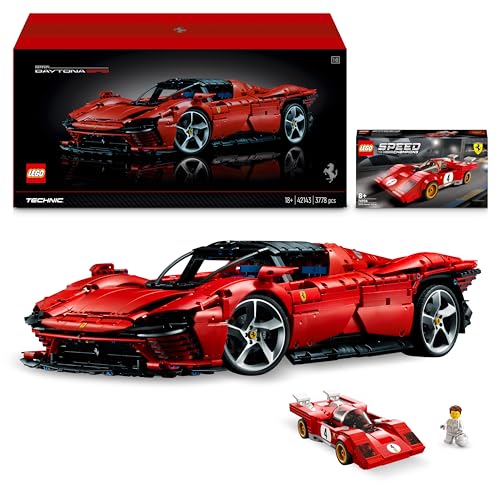 Bundle of Lego 42143 Technic Ferrari Daytona SP3 + LEGO 76906 Speed Champions 1970 Ferrari 512 M Bausatz für Modellauto, Spielzeug-Auto, Rennwagen für Kinder, 2022 Kollektion von LEGO