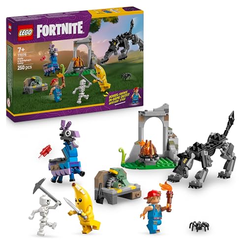 LEGO Fortnite Das Lager von Schali und der Zündkerzenkünstlerin – Spielzeug mit Wolf- und Lama-Figuren, Lagerfeuer, 3 Minifiguren – Gaming-Geschenk für Kinder ab 7 Jahren – 77075 LEGO Fortnite Das Lager von Schali und der Zündkerzenkünstlerin – Spielzeug mit Wolf- und Lama-Figuren, Lagerfeuer, 3 Minifiguren – Gaming-Geschenk für Kinder ab 7 Jahren – 77075 von LEGO