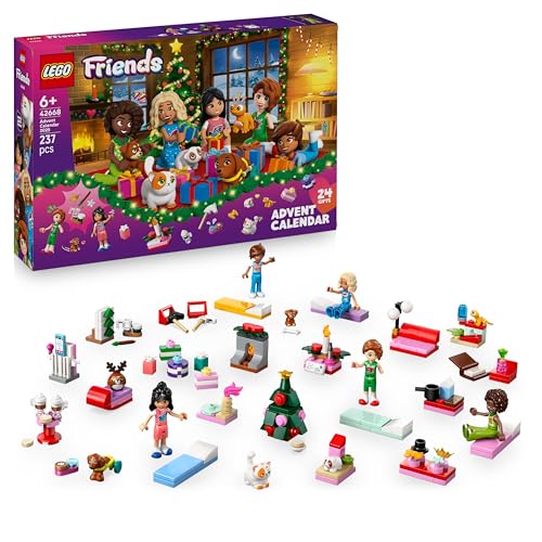 LEGO Friends Adventskalender 2025 - Weihnachten Spielzeug mit 24 Überraschungen inkl. 5 Minifiguren, 5 Tierfiguren und viel Zubehör - Kinder Geschenk für Mädchen und Jungen ab 6 Jahren - 42668 LEGO Friends Adventskalender 2025 - Weihnachten Spielzeug mit 24 Überraschungen inkl. 5 Minifiguren, 5 Tierfiguren und viel Zubehör - Kinder Geschenk für Mädchen und Jungen ab 6 Jahren - 42668 von LEGO