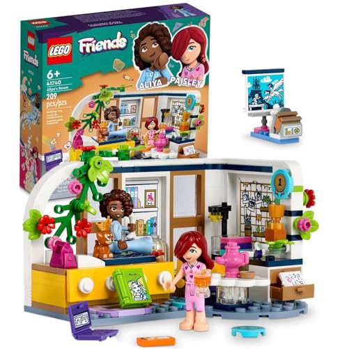 LEGO Friends Aliya's Room Building Set 41740 Collectible Toy Set, Pretend Play Mini Sleepover Party Bedroom Playset, Great Gift for Girls Boys Kids Ages 6+ with Paisley and Aliya Mini Dolls and Puppy LEGO Friends Aliya's Room Building Set 41740 Collectible Toy Set, Pretend Play Mini Sleepover Party Bedroom Playset, Great Gift for Girls Boys Kids Ages 6+ with Paisley and Aliya Mini Dolls and Puppy von LEGO