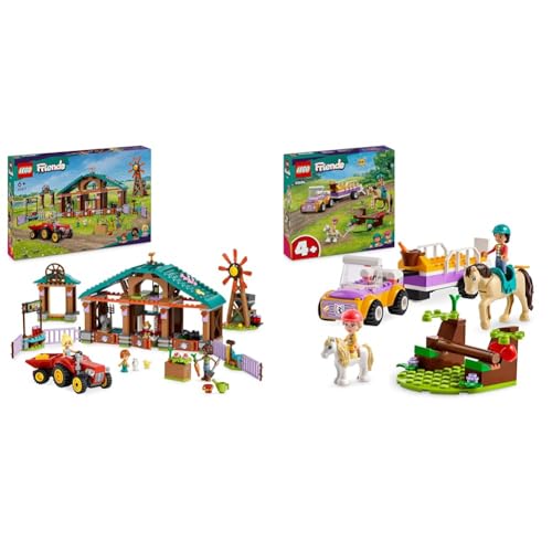 LEGO Friends Auffangstation für Farmtiere, Bauernhof-Spielzeug mit 3 Figuren und 5 Tieren & Friends Pferde- und Pony-Anhänger, Pferde-Spielzeug für Mädchen und Jungen LEGO Friends Auffangstation für Farmtiere, Bauernhof-Spielzeug mit 3 Figuren und 5 Tieren & Friends Pferde- und Pony-Anhänger, Pferde-Spielzeug für Mädchen und Jungen von LEGO