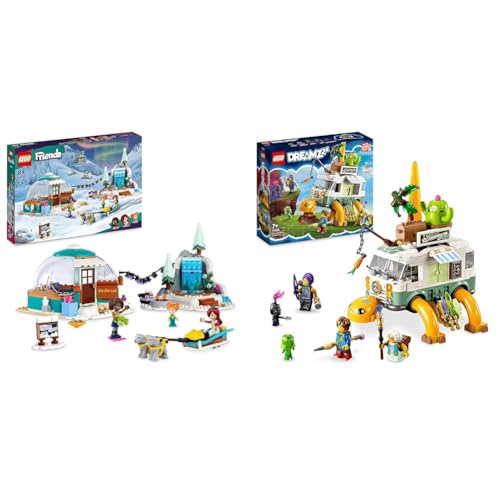 LEGO Friends Ferien im Iglu Set mit Camping-Zelt, 2 Schlittenhunden & DREAMZzz Mrs. Castillos Schildkrötenbus, baue das Wohnmobil-Spielzeug LEGO Friends Ferien im Iglu Set mit Camping-Zelt, 2 Schlittenhunden & DREAMZzz Mrs. Castillos Schildkrötenbus, baue das Wohnmobil-Spielzeug von LEGO