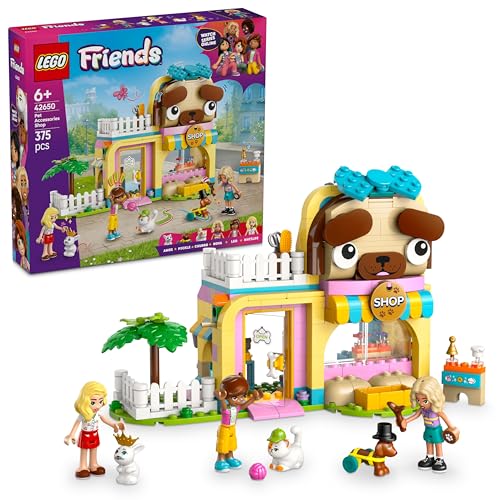 LEGO Friends Geschäft für Haustierzubehör, Spielset für Rollenspiele, Lernspielzeug für Mädchen ab 6 Jahren, 3 Minifiguren und 3 Tierfiguren, Katze, Hund und Hase, Geschenkidee für Kinder 42650 LEGO Friends Geschäft für Haustierzubehör, Spielset für Rollenspiele, Lernspielzeug für Mädchen ab 6 Jahren, 3 Minifiguren und 3 Tierfiguren, Katze, Hund und Hase, Geschenkidee für Kinder 42650 von LEGO