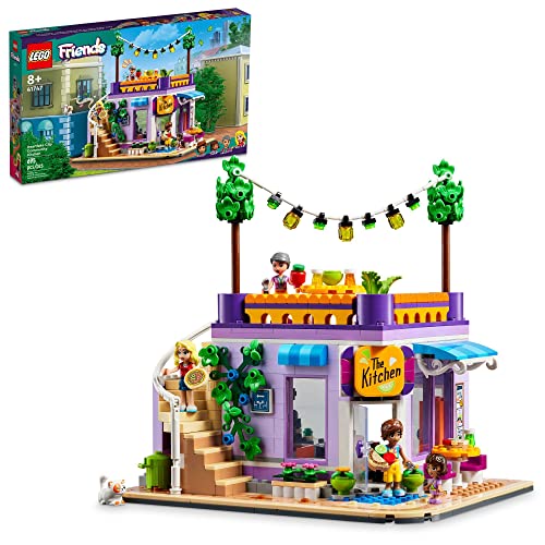 LEGO Friends Heartlake City Community Kitchen Pretend Building Toy Set, Kreativer Spielspaß für Jungen und Mädchen ab 8 Jahren, mit 3 Minipuppen, 1 Mikro-Puppe, einer Haustierkatze und viel von LEGO