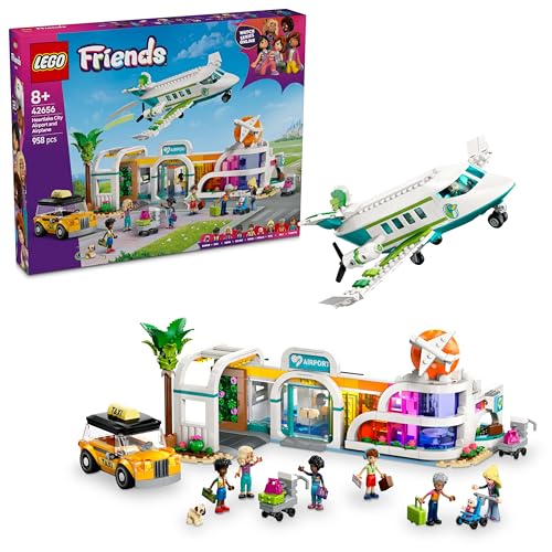 LEGO Friends Heartlake City Flughafen mit Flugzeug 42656, Bauset mit Flieger, Taxi und Gepäckwagen, 7 Spielfiguren, Baby und Hund, Geschenk für Mädchen und Jungen ab 8 Jahren LEGO Friends Heartlake City Flughafen mit Flugzeug 42656, Bauset mit Flieger, Taxi und Gepäckwagen, 7 Spielfiguren, Baby und Hund, Geschenk für Mädchen und Jungen ab 8 Jahren von LEGO