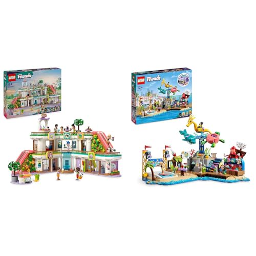 LEGO Friends Heartlake City Kaufhaus, Puppenhaus-Spielzeug für Mädchen und Jungen & Friends Strand-Erlebnispark, Kirmes-Set mit Technic-Elementen, Delfin von LEGO