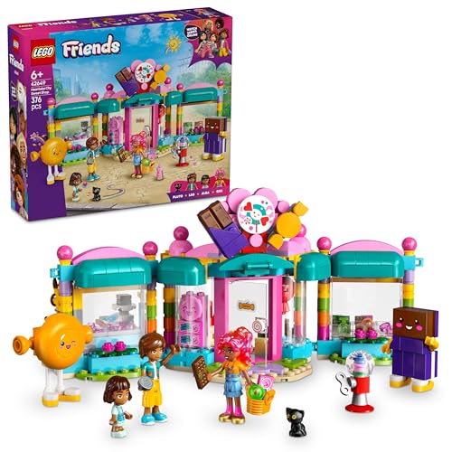 LEGO Friends Heartlake City Süßwarenladen, Spielset für Mädchen ab 6 Jahren, Rollenspiele mit 2 Mini Puppen, Spielzeug mit Mikro-Spielfigur und Einer Katze 42649 LEGO Friends Heartlake City Süßwarenladen, Spielset für Mädchen ab 6 Jahren, Rollenspiele mit 2 Mini Puppen, Spielzeug mit Mikro-Spielfigur und Einer Katze 42649 von LEGO