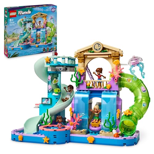 LEGO Friends Heartlake City Wasserpark, Outdoor-Spielset für Mädchen und Jungen ab 8 Jahren, kreatives Spielerlebnis mit 3 Spielfiguren, Mikro-Spielfigur, 3 Rutschen und Whirlpool 42630 LEGO Friends Heartlake City Wasserpark, Outdoor-Spielset für Mädchen und Jungen ab 8 Jahren, kreatives Spielerlebnis mit 3 Spielfiguren, Mikro-Spielfigur, 3 Rutschen und Whirlpool 42630 von LEGO