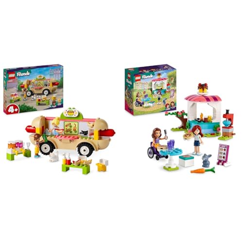 LEGO Friends Hotdog-Truck, Mobiles Restaurant-Spielzeug & Friends Pfannkuchen-Shop Set, Kreatives Spielzeug von LEGO