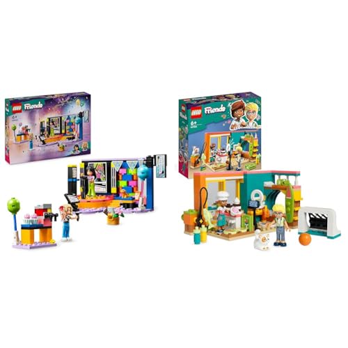 LEGO Friends Karaoke-Party, Musik-Spielzeug für Mädchen und Jungen ab 6 Jahren & Friends Leos Zimmer Backen Spielset, Sammler Spielzeug von LEGO