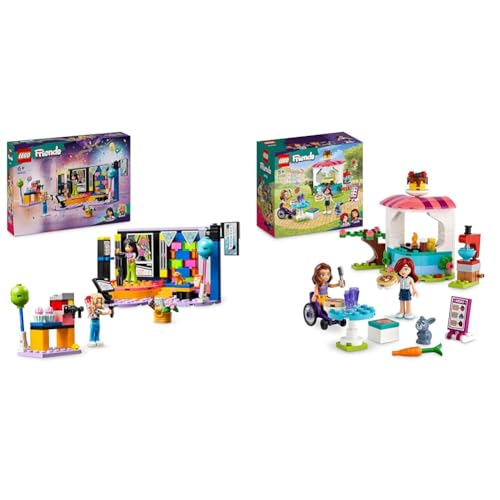 LEGO Friends Karaoke-Party, Musik-Spielzeug für Mädchen und Jungen ab 6 Jahren & Friends Pfannkuchen-Shop Set, Kreatives Spielzeug von LEGO