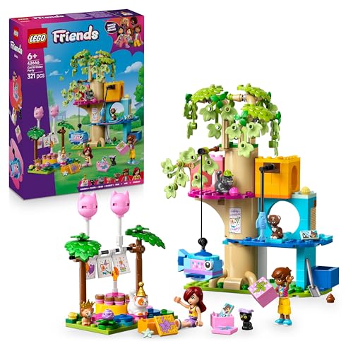 LEGO Friends Katzengeburtstagsparty & Baumhaus - Spielzeug mit drehbarem Tisch, Piñata & lustigem Zubehör, Plus 2 Mini-Puppen & 5 Tierfiguren inkl. Churro - Set für Mädchen ab 6 Jahren - 42666 LEGO Friends Katzengeburtstagsparty & Baumhaus - Spielzeug mit drehbarem Tisch, Piñata & lustigem Zubehör, Plus 2 Mini-Puppen & 5 Tierfiguren inkl. Churro - Set für Mädchen ab 6 Jahren - 42666 von LEGO