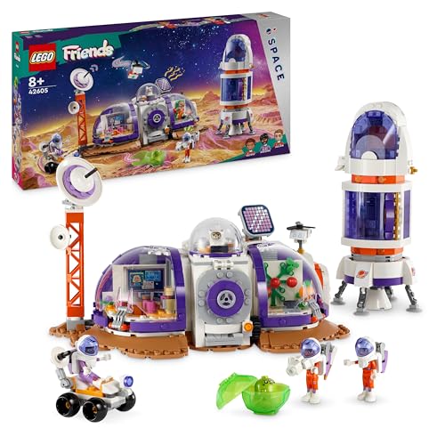 LEGO Friends Mars-Raumbasis mit Rakete, Weltraum-Spielzeug mit Space Shuttle und 4 Astronauten-Figuren, Geschenk für Mädchen und Jungen ab 8 Jahren, die Wissenschaft und Technik lieben 42605 von LEGO