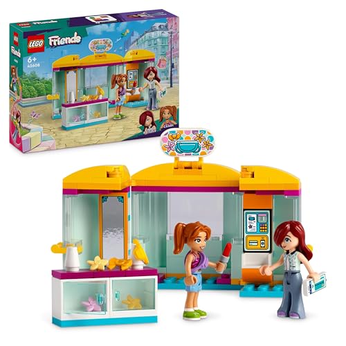 LEGO Friends Mini-Boutique, Spielzeug-Laden, kleines Make-Up-Set mit den Figuren Paisley und Candi, kreative Geschenke für 6-jährige Mädchen und Jungen 42608 von LEGO