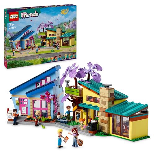 LEGO Friends Ollys und Paisleys Familien Haus, Puppenhaus mit Figuren und Zubehör, Set mit zweistöckigem Haus-Spielzeug und Baumhaus, kreatives Geschenk für Mädchen und Jungen ab 7 Jahren 42620 von LEGO