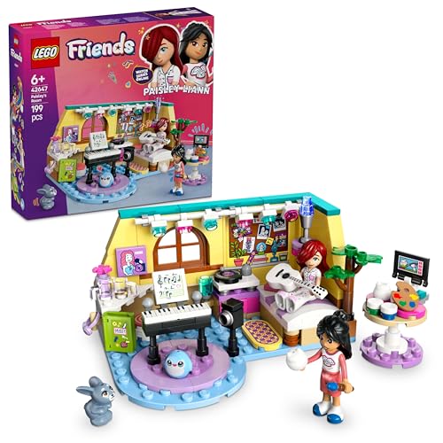 LEGO Friends Paisleys Zimmer, BAU- und Spielset für fantasievolle Rollenspiele, Geschenk für Mädchen ab 6 Jahren, Set mit 2 Minifiguren und Einer Hasen Tierfigur, Lernspielzeug 42647 von LEGO