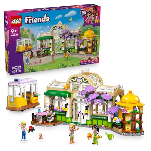 LEGO Friends Pflanzencafé und Blumenkiosk - Spielset mit 4 Mini-Puppen, Katzenfigur, Straßenbahn und Küchen Zubehör inkl. Gebäck, Tassen und Teekanne - Geschenk zum Geburtstag für Mädchen - 42671 LEGO Friends Pflanzencafé und Blumenkiosk - Spielset mit 4 Mini-Puppen, Katzenfigur, Straßenbahn und Küchen Zubehör inkl. Gebäck, Tassen und Teekanne - Geschenk zum Geburtstag für Mädchen - 42671 von LEGO