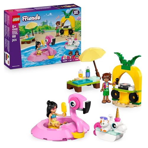 LEGO Friends Poolparty mit Einhorn und Flamingo - Spielzeug mit Schwimmtieren, 2 Mini-Puppen, Kater Churro & Zubehör, inkl. DJ Pult - Kreatives Geschenk für Mädchen ab 5 Jahren - 42658 LEGO Friends Poolparty mit Einhorn und Flamingo - Spielzeug mit Schwimmtieren, 2 Mini-Puppen, Kater Churro & Zubehör, inkl. DJ Pult - Kreatives Geschenk für Mädchen ab 5 Jahren - 42658 von LEGO