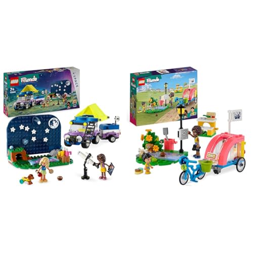 LEGO Fahrzeug-Bundle: Beinhaltet Sterngucker-Campingfahrzeug (42603) und das Hunderettungsfahrrad (41738), Geländewagen, Fahrrad, Mini-Puppen und Tierfiguren, Geschenke für Mädchen & Jungen ab 7 Jahre von LEGO