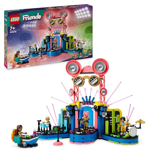 LEGO Friends Talentshow in Heartlake City Set, Musik-Spielzeug für Kinder mit 4 Figuren inkl. Andrea, Bühne und Instrumente, Musik-Geschenk für Mädchen und Jungen ab 7 Jahren 42616 von LEGO