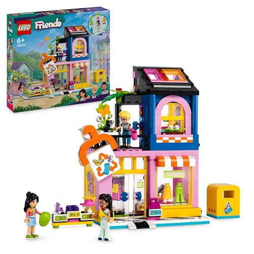 LEGO Friends Vintage-Modegeschäft, Bausatz für Kinder mit Spielzeug-Laden, Figuren und Katze, Modell für Rollenspiele zur sozial-emotionale Entwicklung, Geschenk für 6-jährige Mädchen und Jungen 42614 von LEGO