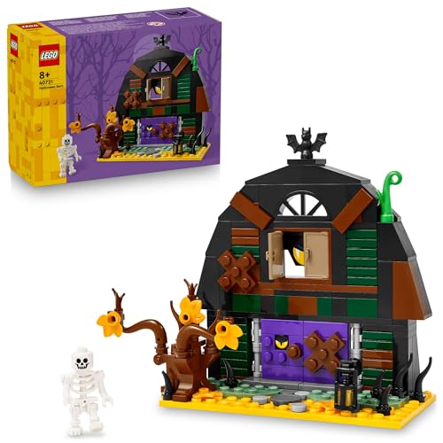LEGO Halloween-Scheune - Spielzeug mit Skelett Minifigur - Gruseliges Zubehör - Fledermaus und Lampen - Interaktives Spielset zum Bauen - Kreatives Geschenk für Jungen und Mädchen ab 8 Jahren - 40721 LEGO Halloween-Scheune - Spielzeug mit Skelett Minifigur - Gruseliges Zubehör - Fledermaus und Lampen - Interaktives Spielset zum Bauen - Kreatives Geschenk für Jungen und Mädchen ab 8 Jahren - 40721 von LEGO