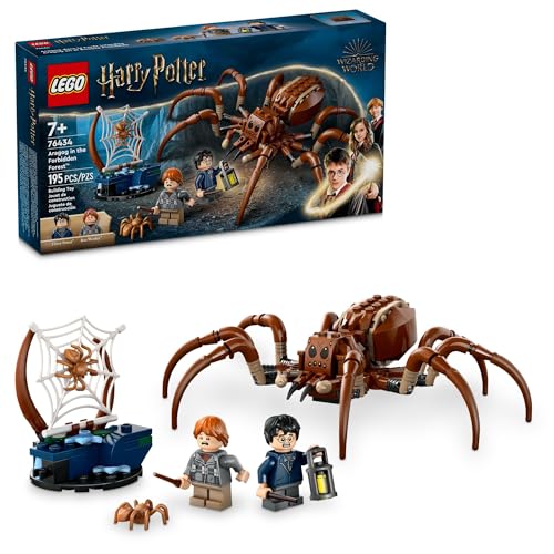 LEGO Harry Potter Aragog im Verbotenen Wald, Spinnen-Spielzeug-Spielset für Kinder, Harry Potter Sammlerstück mit magischer Kreatur und 2 Minifiguren, Harry Potter Spielzeug für 7-jährige Jungen und von LEGO