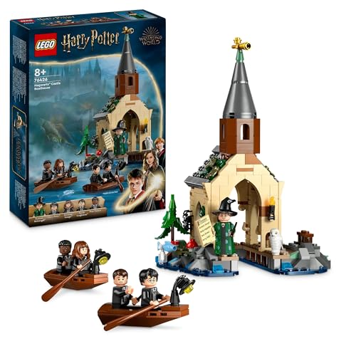 LEGO Harry Potter Bootshaus von Schloss Hogwarts Spielzeug-Modell für Kinder, beinhaltet 2 baubare Boote und 5 Mini-Figuren, Geschenk für Mädchen, Jungs und alle Fans ab 8 Jahren 76426 von LEGO