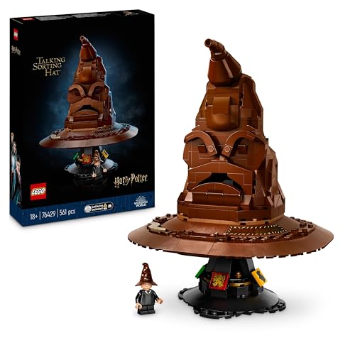 LEGO Harry Potter Der Sprechende Hut, Hogwarts-Modell für Erwachsene, Film-Geschenk für Mama, Papa, Frauen und Männer, mit zufälligen 31 Klangkombinationen, Sortiert Dich in Dein Hogwarts Haus 76429 von LEGO