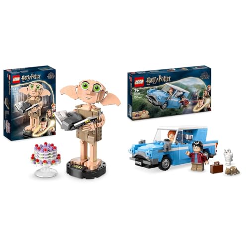 LEGO Harry Potter Dobby der Hauself Set, bewegliche ikonische Figur, Spielzeug & Harry Potter Fliegender Ford Anglia, baubares Spielzeug-Auto für Kinder LEGO Harry Potter Dobby der Hauself Set, bewegliche ikonische Figur, Spielzeug & Harry Potter Fliegender Ford Anglia, baubares Spielzeug-Auto für Kinder von LEGO