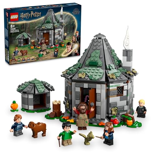 LEGO Harry Potter Hagrids Hütte: EIN unerwarteter Besuch Set mit 5 Mini-Figuren und 2 Tierfiguren, Geschenk für 8-jährige Mädchen, Jungs und Kinder, magisches Abenteuer-Spielzeug 76428 von LEGO