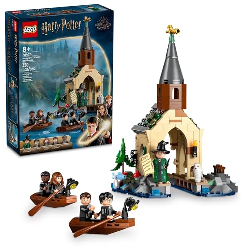 LEGO Harry Potter Hogwarts Boot Haus Bauspielzeug - Harry Potter Spielzeug für Kinder, Mädchen & Jungen, ab 8 Jahren, Geburtstagsgeschenk mit 5 Minifiguren - 76426 von LEGO