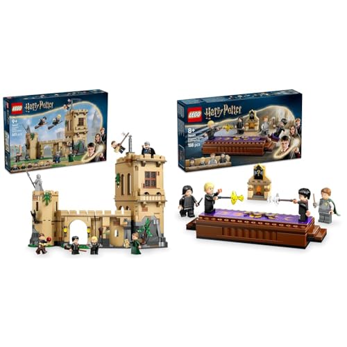 LEGO Harry Potter Schloss Hogwarts: Flugstunden + Duell-Club-Spielsets Sammelfiguren Draco Malfoy, Severus Snape & Professor McGonagall 76447 + 76441 von LEGO