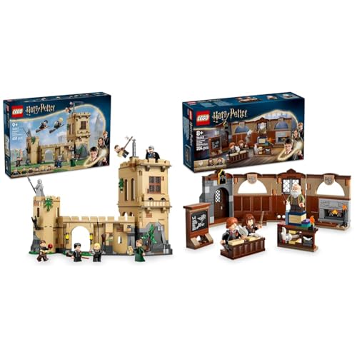 LEGO Harry Potter Schloss Hogwarts: Flugstunden + Zauberkunde Set Sammelfiguren Draco Malfoy, Professor McGonagall, Hermione Granger & Ron Weasley 76447 + 76442 von LEGO