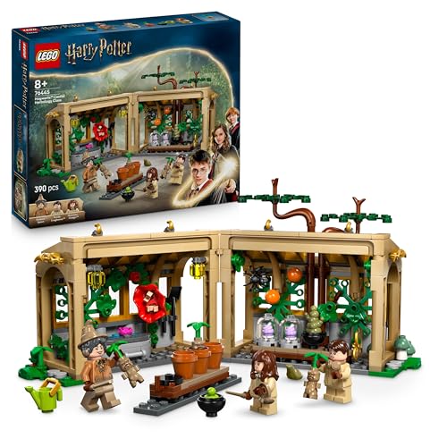 LEGO Harry Potter Schloss Hogwarts: Kräuterkundeunterricht – Spielset mit Neville Longbottom, Hermine Granger, Professor Sprout, 3 Alraunen und Gewächshaus – Geschenk für Kinder ab 8 Jahren – 76445 von LEGO