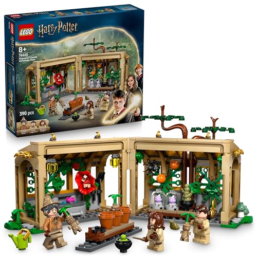 LEGO Harry Potter Schloss Hogwarts: Kräuterkundeunterricht – Spielset mit Neville Longbottom, Hermine Granger, Professor Sprout, 3 Alraunen und Gewächshaus – Geschenk für Kinder ab 8 Jahren – 76445 von LEGO