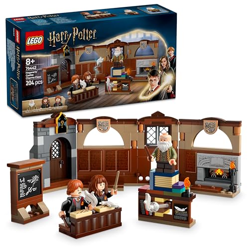 LEGO Harry Potter Schloss Hogwarts: Zauberkunstunterricht, Set mit 3 Minifiguren, inkl. Hermine Granger & Ron Weasley, Wingardium Leviosa Funktion, Spielzeug für Mädchen & Jungen ab 8 Jahren 76442 von LEGO