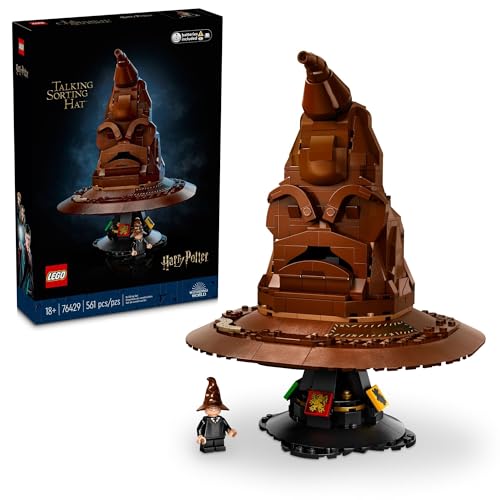 LEGO Harry Potter Sprechender Sortierhut, Hogwarts-Hut mit 31 zufälligen Sounds, Harry Potter Bauset ab 18 Jahren, Halloween-Themen-Geschenk für Erwachsene, Frauen & Männer, 76429 LEGO Harry Potter Sprechender Sortierhut, Hogwarts-Hut mit 31 zufälligen Sounds, Harry Potter Bauset ab 18 Jahren, Halloween-Themen-Geschenk für Erwachsene, Frauen & Männer, 76429 von LEGO