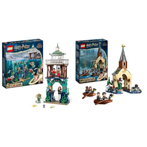 LEGO Harry Potter Trimagisches Turnier: Der Schwarze See & Harry Potter Bootshaus von Schloss Hogwarts Spielzeug-Modell für Kinder von LEGO