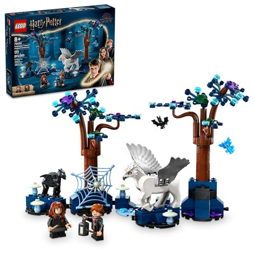 LEGO Harry Potter Verbotener Wald - Magische Kreaturen, leuchtet im Dunkeln, Spielzeug für Kinder mit Buckbeak und Thestral Fantasy Tierfiguren, Harry Potter Geschenkidee für Mädchen und Jungen ab 8 von LEGO